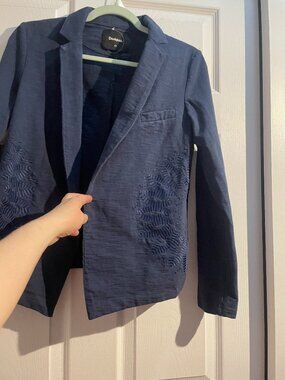 100% cotton Desigual embroidered blazer jacket, size 40 EU (US M))
